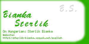 bianka sterlik business card